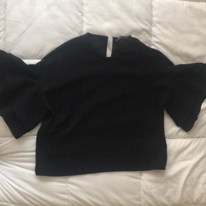 Zara Woman Flutter Sleeve Top - Size Small